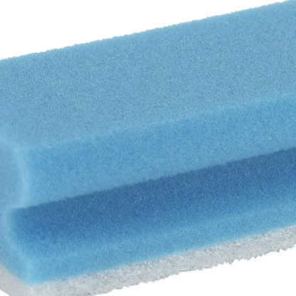 Schuurspons met greep blauw/wit 140x70x42mm. 10 stuks